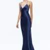 Women Alice and Olivia Montana Lace Up Back Maxi Gown