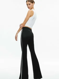 Women Alice and Olivia Mya Contrast Piping Fitted Blazer + Princess Contrast Piping Pant