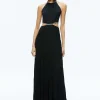 Women Alice and Olivia Myrtice Embellished Cut Out Maxi Dress