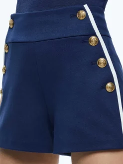 Women Alice and Olivia Narin High Rise Button Front Short
