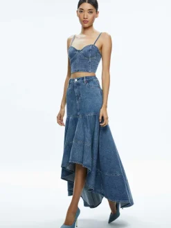 Women Alice and Olivia Natacha Spaghetti Strap Bustier