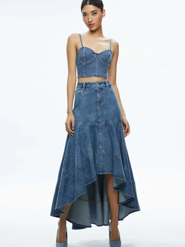 Women Alice and Olivia Natacha Spaghetti Strap Bustier