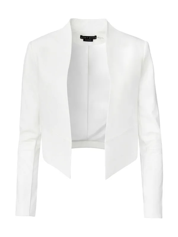 Women Alice and Olivia New Harvey Leather Jacket