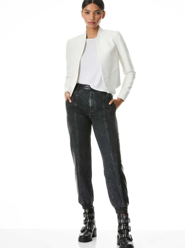 Women Alice and Olivia New Harvey Leather Jacket