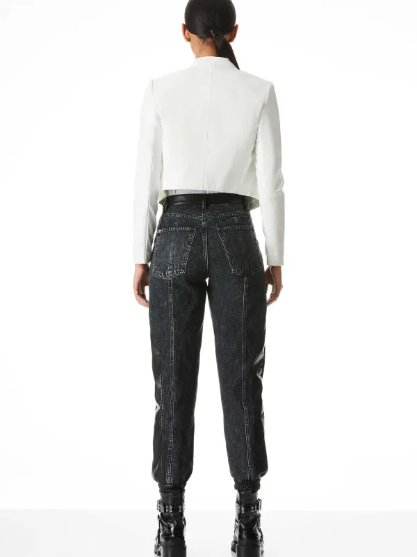 Women Alice and Olivia New Harvey Leather Jacket