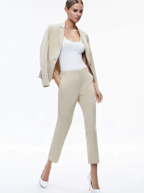 Women Alice and Olivia Nicky Chino Waistband Slim Ankle Pant