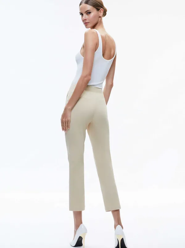 Women Alice and Olivia Nicky Chino Waistband Slim Ankle Pant