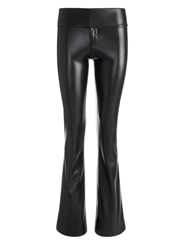 Women Alice and Olivia Olivia Vegan Leather Bootcut Pant