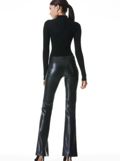 Women Alice and Olivia Olivia Vegan Leather Bootcut Pant