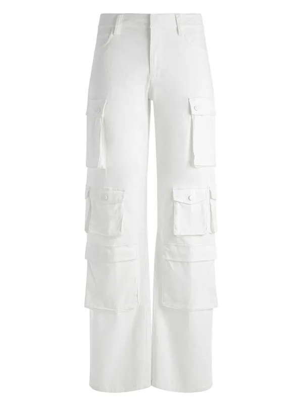 Women Alice and Olivia Olympia Mid Rise Baggy Cargo Pants