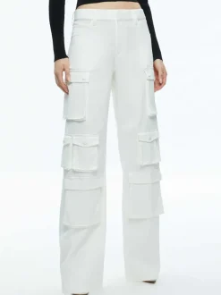 Women Alice and Olivia Olympia Mid Rise Baggy Cargo Pants