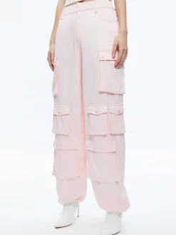 Women Alice and Olivia Olympia Mid Rise Baggy Cargo Pants