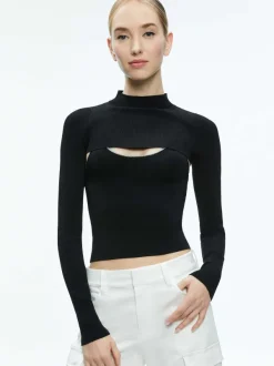 Women Alice and Olivia Orion Knit Tank And Shrug