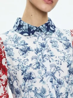 Women Alice and Olivia Paulie Tiered Blouson Sleeve Mini Dress