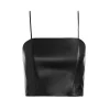 Women Alice and Olivia Pearle Vegan Leather Spaghetti Strap Bustier