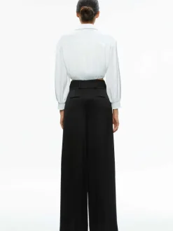 Women Alice and Olivia Pierre Pleated Back Button Down