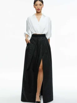 Women Alice and Olivia Pierre Pleated Back Button Down