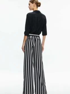 Women Alice and Olivia Pompey High Waisted Pleated Pants