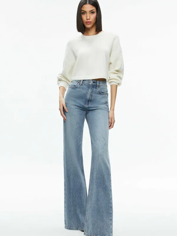 Women Alice and Olivia Posey Crewneck Sweater