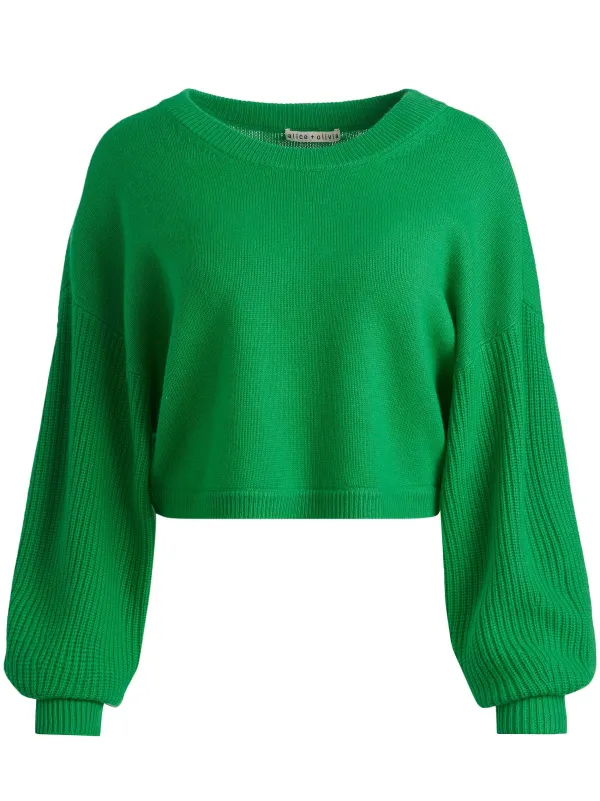 Women Alice and Olivia Posey Crewneck Sweater