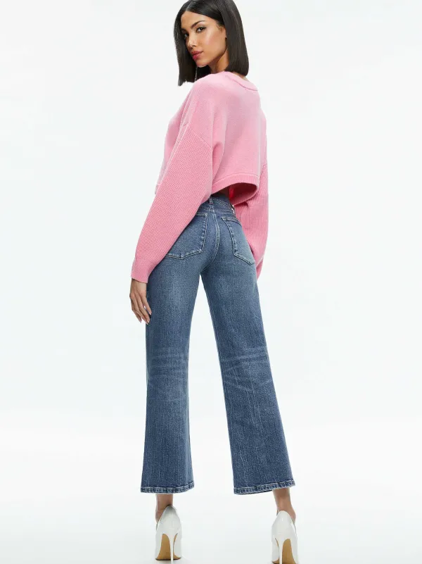 Women Alice and Olivia Posey Crewneck Sweater