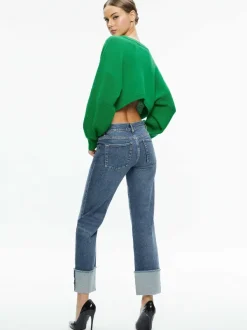 Women Alice and Olivia Posey Crewneck Sweater