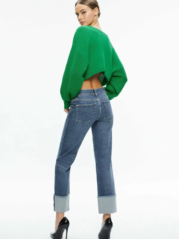 Women Alice and Olivia Posey Crewneck Sweater