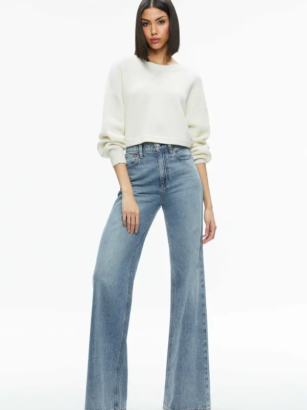 Women Alice and Olivia Posey Crewneck Sweater