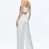 Women Alice and Olivia Randie Floral Applique Crop Top