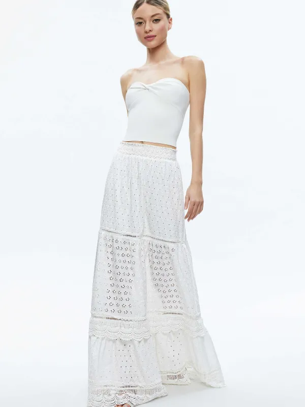 Women Alice and Olivia Reise Panelled Maxi Skirt