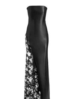 Women Alice and Olivia Retha Vegan Leather Lace Maxi Dress