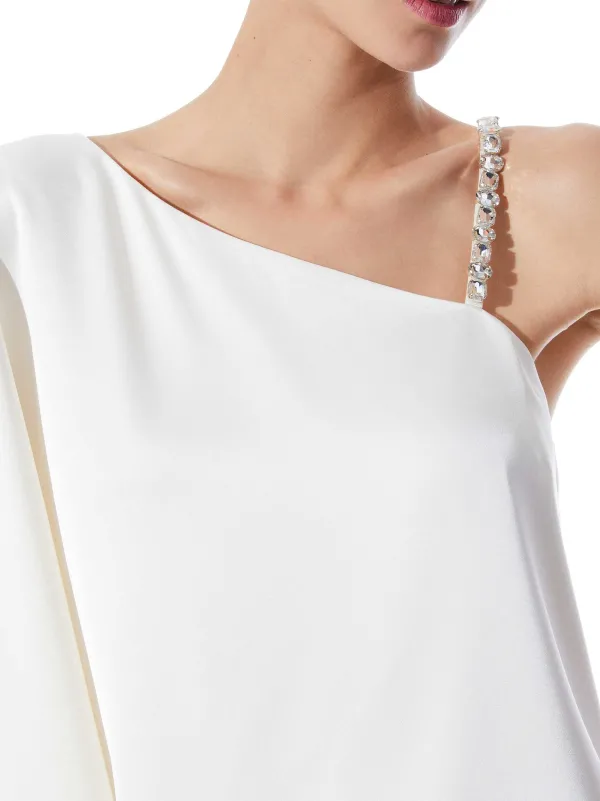 Women Alice and Olivia Riko One Shoulder Embellished Strap Top