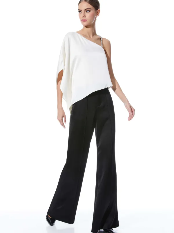 Women Alice and Olivia Riko One Shoulder Embellished Strap Top