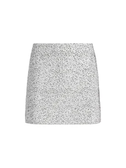Women Alice and Olivia Riley Embellished Clean Waist A-Line Skirt