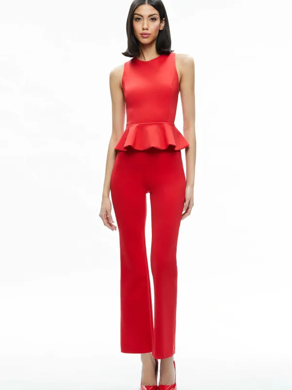Women Alice and Olivia Rmp Mid Rise Back-Zip Bootcut Ankle Pant