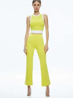 Women Alice and Olivia Rmp Mid Rise Back-Zip Bootcut Ankle Pant