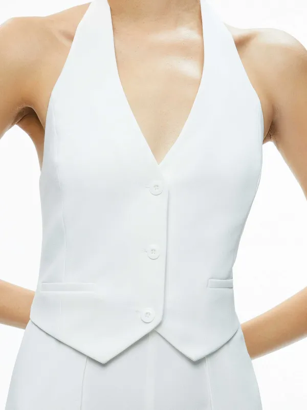 Women Alice and Olivia Robin Halterneck Vest Jumpsuit