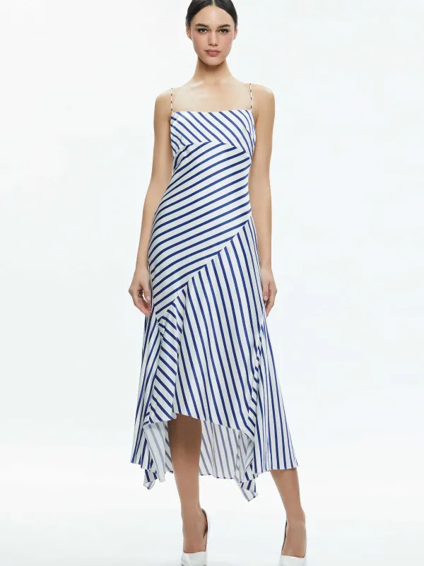 Women Alice and Olivia Rosa Asymmetrical Slip Dress