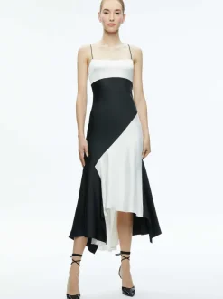 Women Alice and Olivia Rosa Asymmetrical Slip Dress