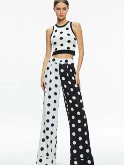 Women Alice and Olivia Rydel Cropped Tank + Tomasa High Rise Pant