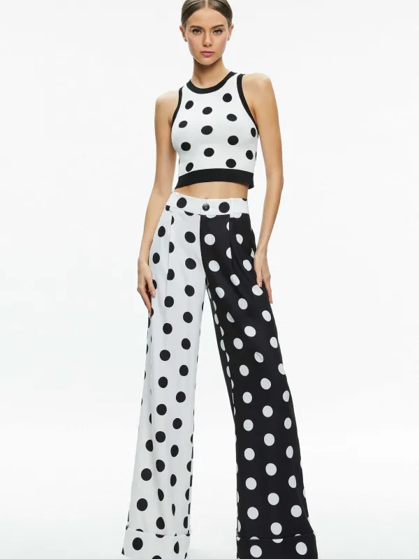 Women Alice and Olivia Rydel Cropped Tank + Tomasa High Rise Pant