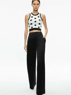 Women Alice and Olivia Rydel Cropped Tank + Tomasa High Rise Pant