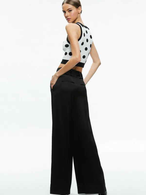 Women Alice and Olivia Rydel Cropped Tank + Tomasa High Rise Pant