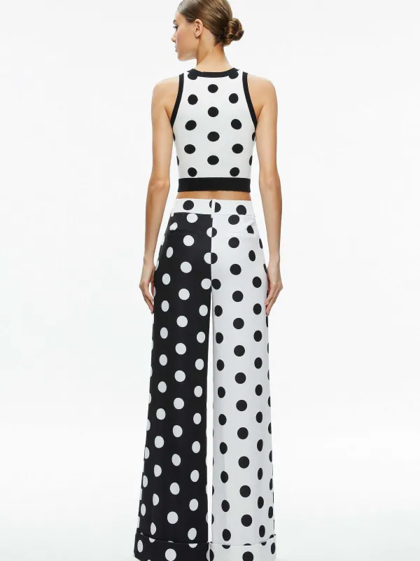 Women Alice and Olivia Rydel Cropped Tank + Tomasa High Rise Pant