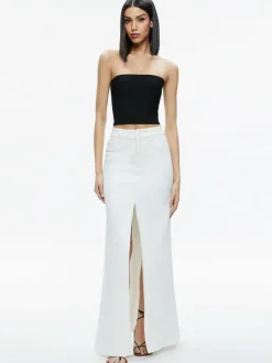 Women Alice and Olivia Rye High Rise Maxi Skirt