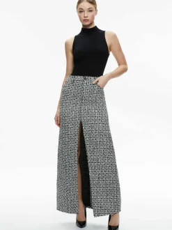 Women Alice and Olivia Rye Tweed Maxi Skirt