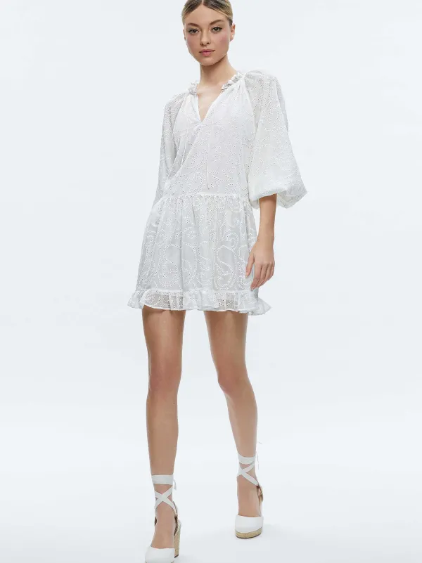 Women Alice and Olivia Sherrie Gathered Tunic Dress