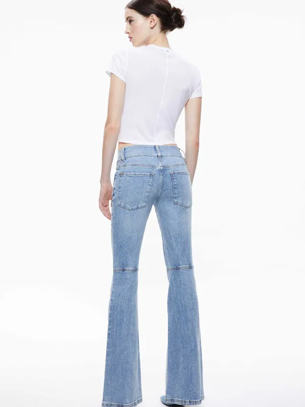 Women Alice and Olivia Stacey Low Rise Bell Bottom Jean