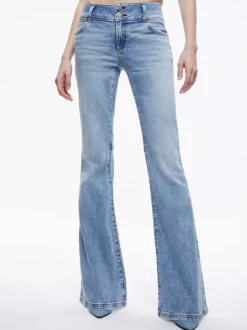 Women Alice and Olivia Stacey Low Rise Bell Bottom Jean