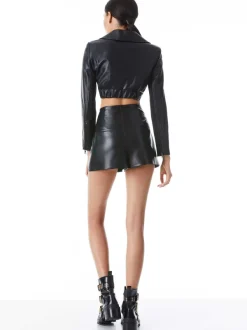 Women Alice and Olivia Steffie Vegan Leather Short
